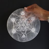 Große Selenitplatten  18cm - Heilige Geometrie