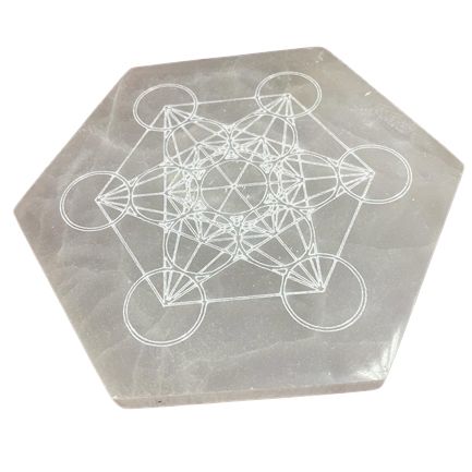 Hexagonal Selenitplatten 18cm - Richtung & Entscheidung