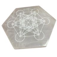 Hexagonal Selenitplatten 18cm - Richtung & Entscheidung