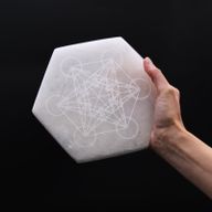 Hexagonal Selenitplatten 18cm - Richtung & Entscheidung