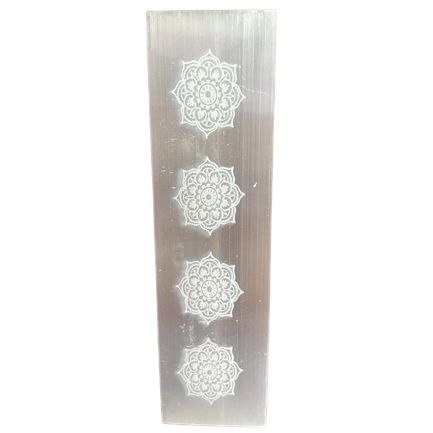 Selenitplatten Flach 15cm - Mandala