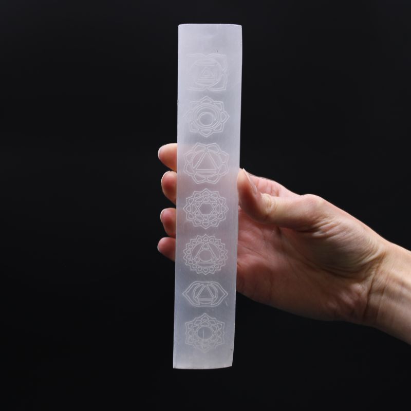 Selenitplatten Flach 20cm - Chakra