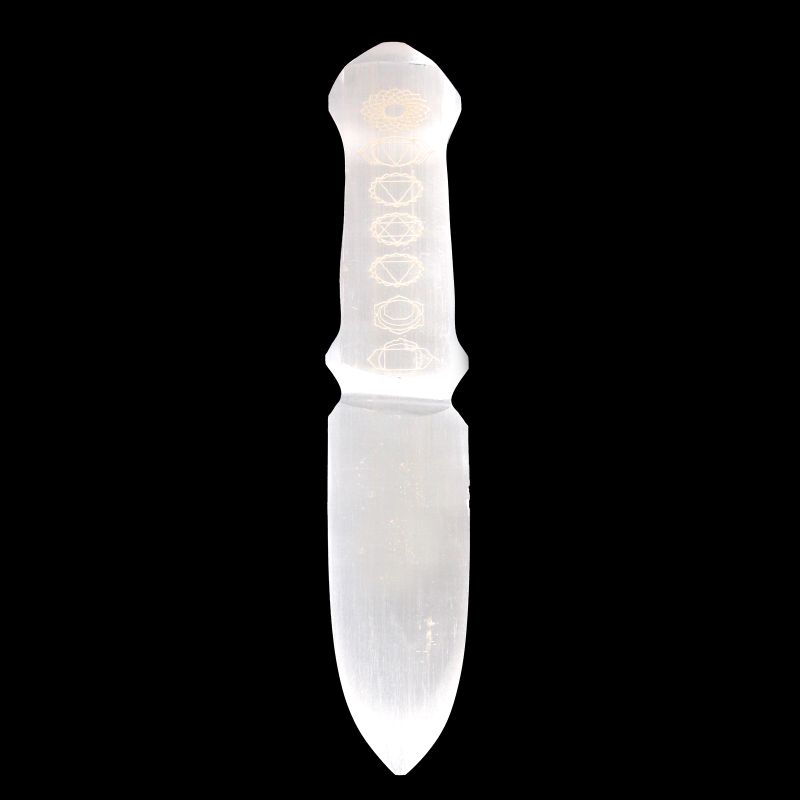 Selenit-Ritualmesser - Chakra