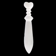 Selenit Großes Ritualmesser - Spirale (25cm)
