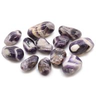 Mittlerer afrikanischer Trommelstein - Amethyst - Chevron
