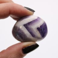 Mittlerer afrikanischer Trommelstein - Amethyst - Chevron