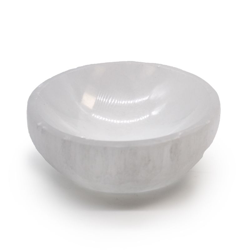 Runde Schale aus Selenit - 10 cm