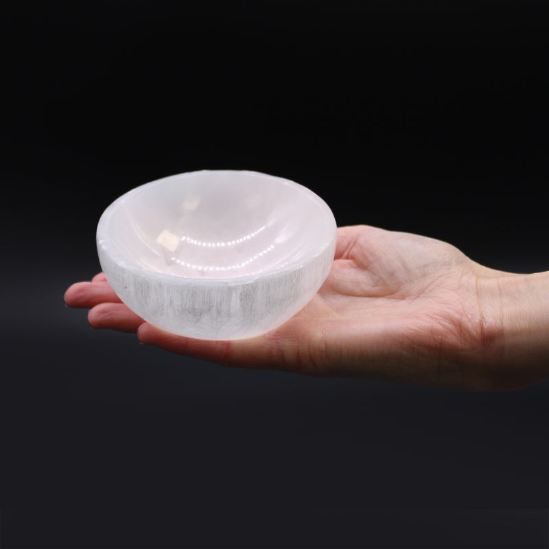 Runde Schale aus Selenit - 10 cm