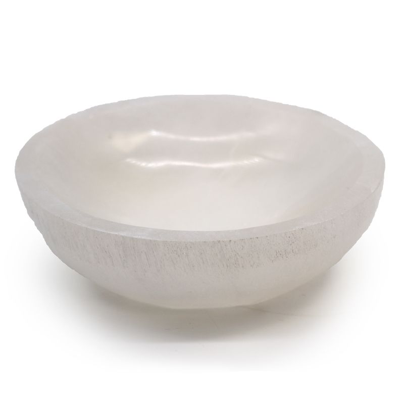 Runde Schale aus Selenit - 15cm