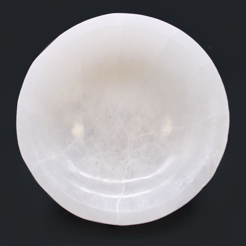 Runde Schale aus Selenit - 15cm