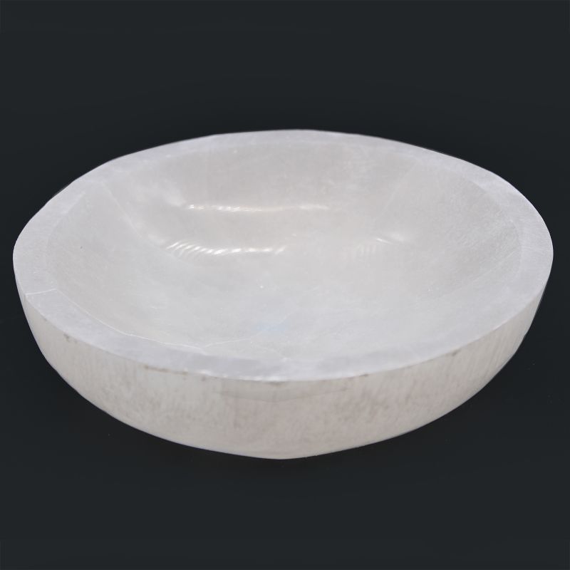 Runde Schale aus Selenit - 15cm