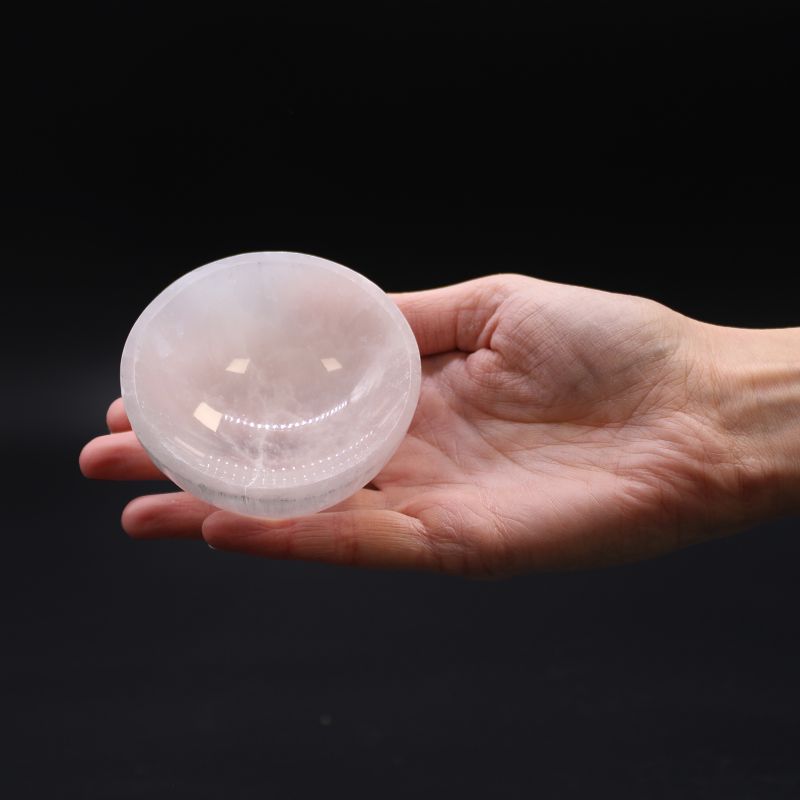 Runde Schale aus Selenit - 8 cm