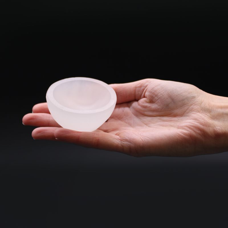 Runde Schale aus Selenit - 6 cm