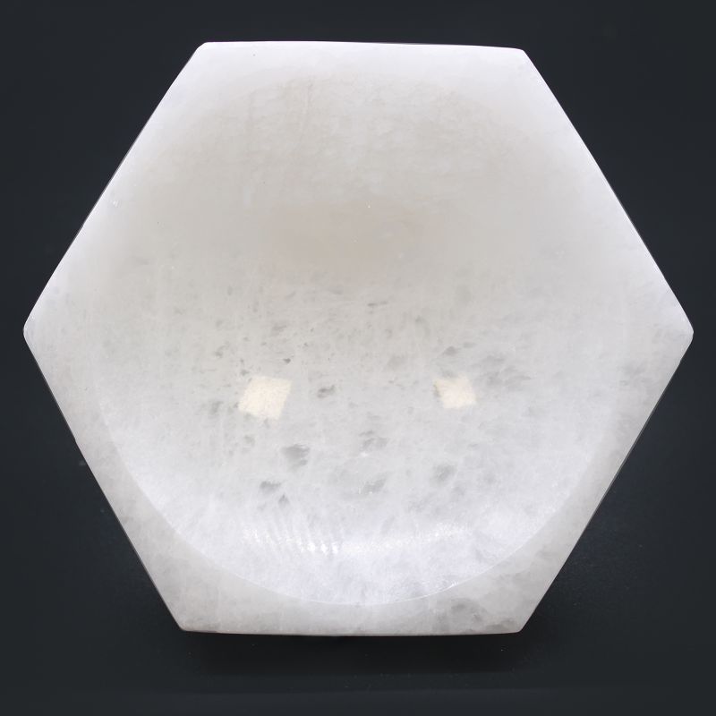 Selenit-Sechskantschale - 15 cm