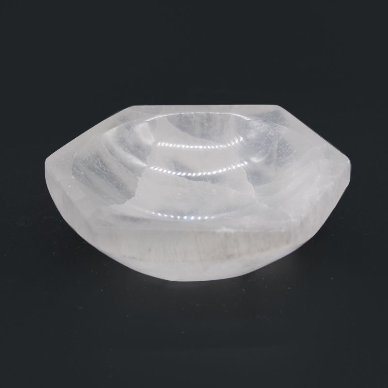Selenit-Sechskantschale - 10 cm