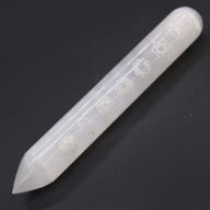 Selenitstab - 16 cm (Spitze an einem Ende) 7 Chakra