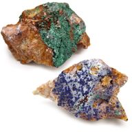 Mineralische Exemplare - Azurit-Malachit (ca. 20 Stück)