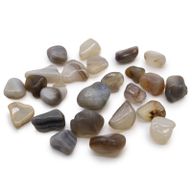 Kleine afrikanische Trommelsteine – Grauer Achat – Botswana