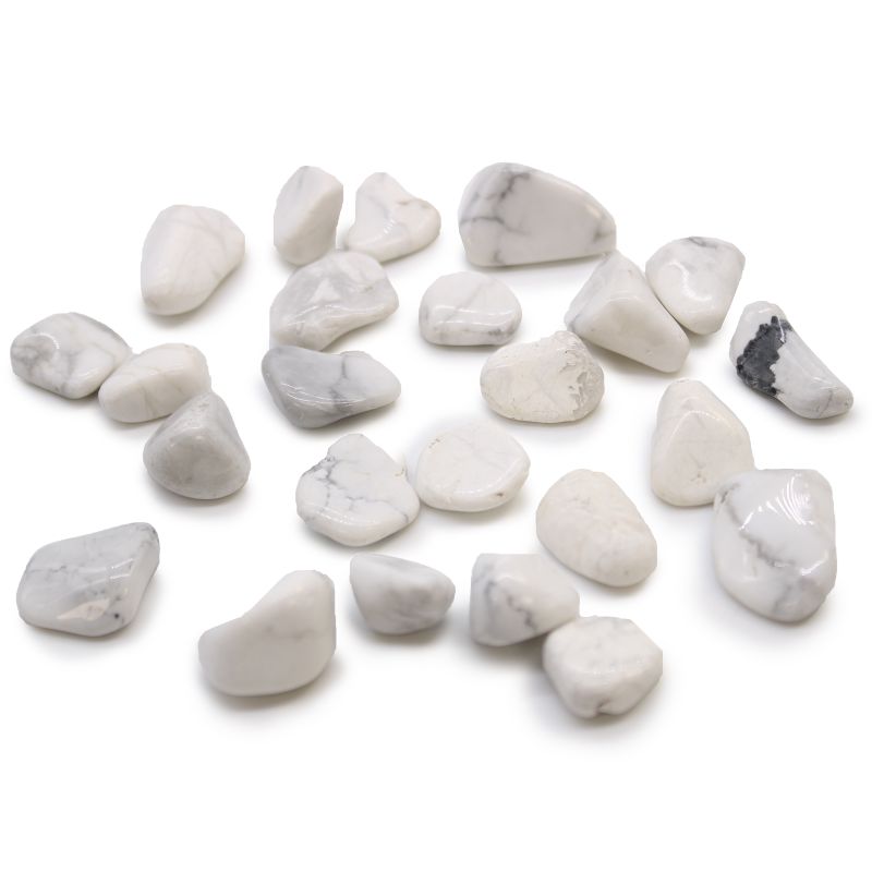 Kleine afrikanische Trommelsteine – Weißer Howlith – Magnesit
