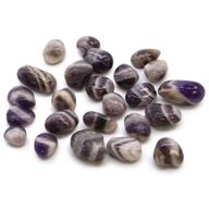 Kleine afrikanische Trommelsteine – Amethyst – Chevron