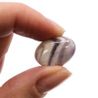 Kleine afrikanische Trommelsteine – Amethyst – Chevron