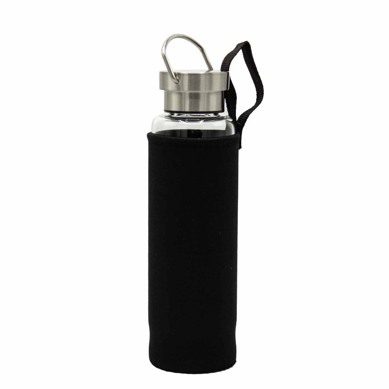 Kristallinfundierte Glas-Wasserflasche - Belebender roter Jaspis - Obelisk