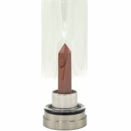 Kristallinfundierte Glas-Wasserflasche - Belebender roter Jaspis - Obelisk