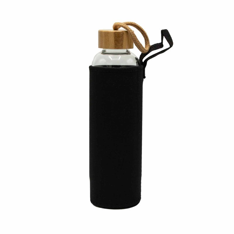 Kristallinfundierte Glas-Wasserflasche - Beruhigender Amethyst - Engel