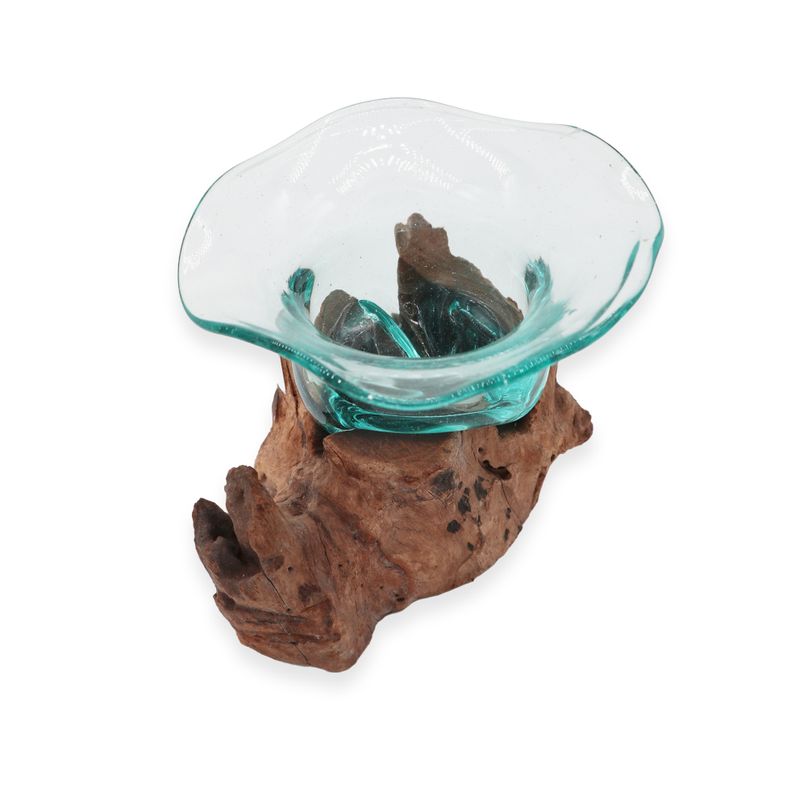 Geschmolzenes Glas Fancy Sweet Bowl auf Holz
