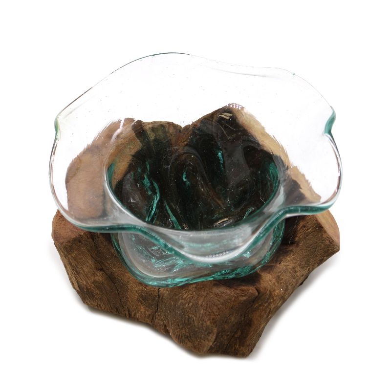 Geschmolzenes Glas Fancy Sweet Bowl auf Holz