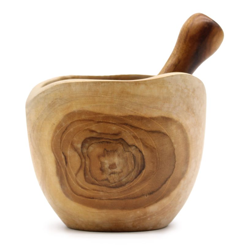 Teak Stößel & Mörser Lrg