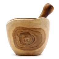 Teak Stößel & Mörser Lrg