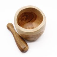 Teak Stößel & Mörser Lrg