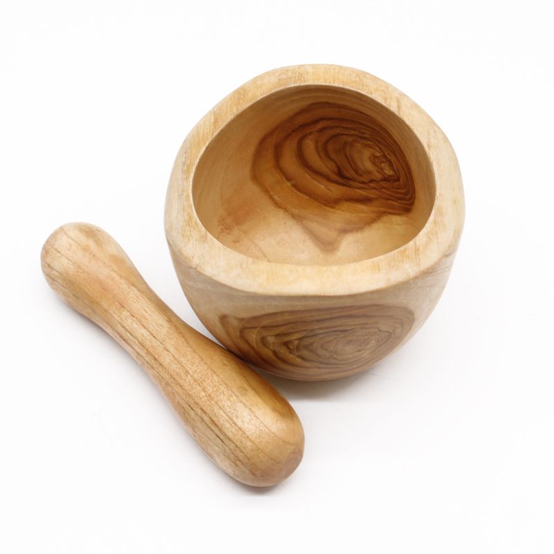 Teak Stößel & Mörser Med