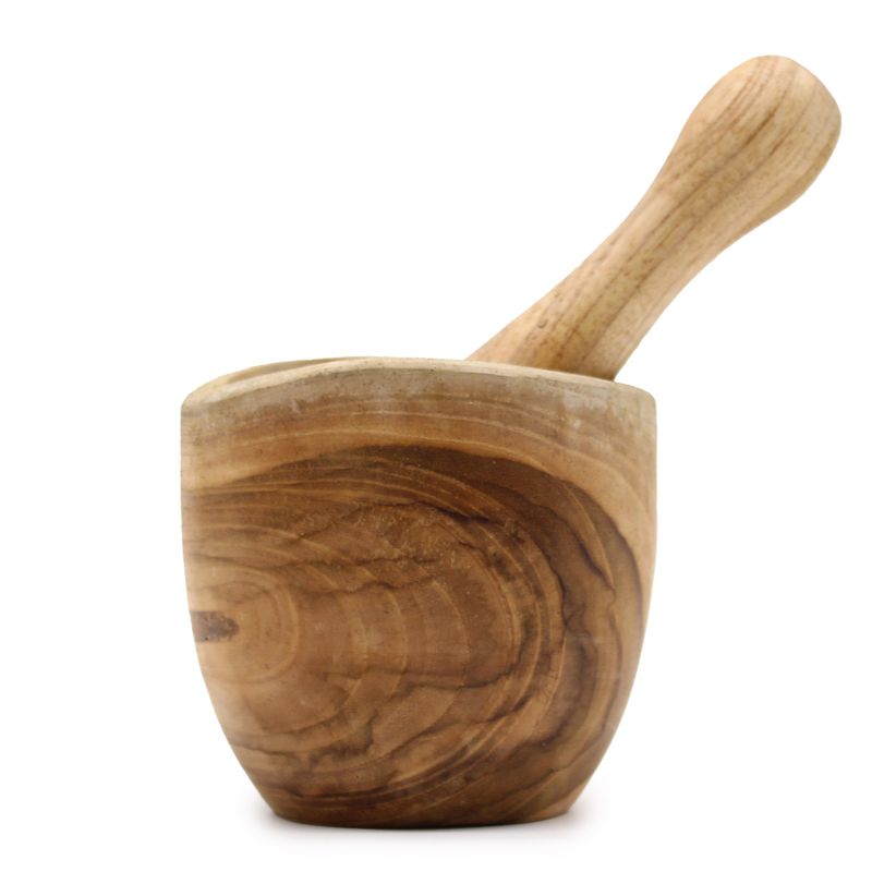 Teak Stößel & Mörser Klein