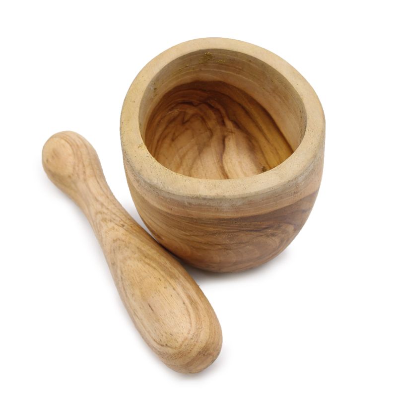 Teak Stößel & Mörser Klein
