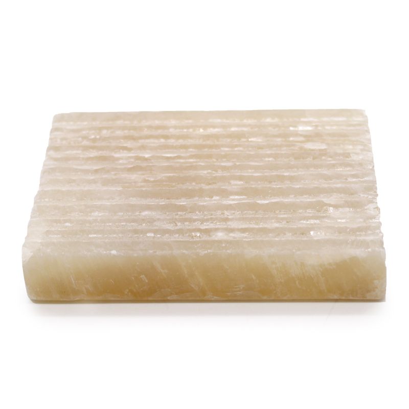 Honig-Onyx-Seifenschale, quadratisch