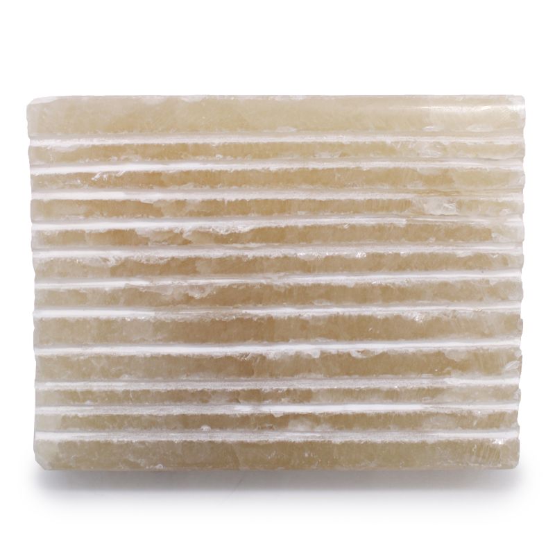 Honig-Onyx-Seifenschale, quadratisch