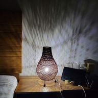 Rattan-Tischlampen - Dunkelbraun