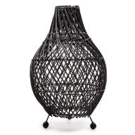Rattan-Tischlampen - Schwarz