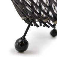 Rattan-Tischlampen - Schwarz