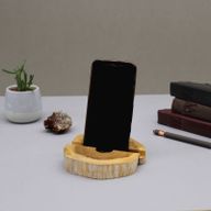 Großer Telefonhalter aus Gamal-Holz – weiß getüncht