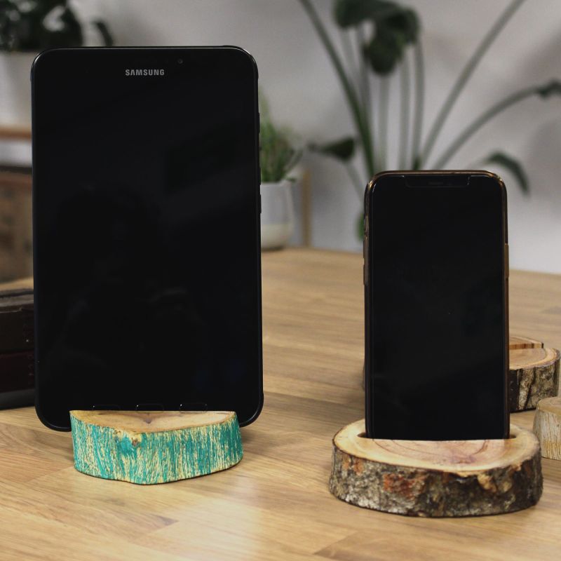Großer Telefonhalter aus Gamal-Holz – Greenwash