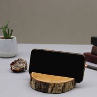 Telefonhalter für kleine Holzscheite (vollständige Scheibe) – Natur