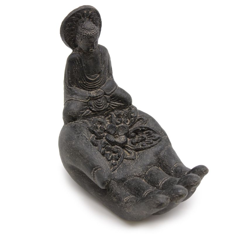 Buddah & Hand Räuchergefäß (schwarz)