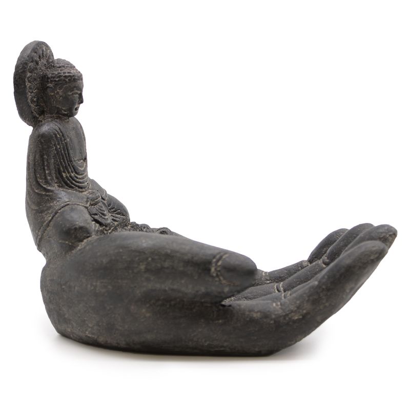 Buddah & Hand Räuchergefäß (schwarz)