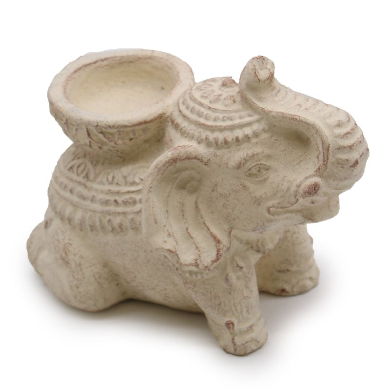 Elephant Räucherstäbchen- und Kerzenhalter (Creme)