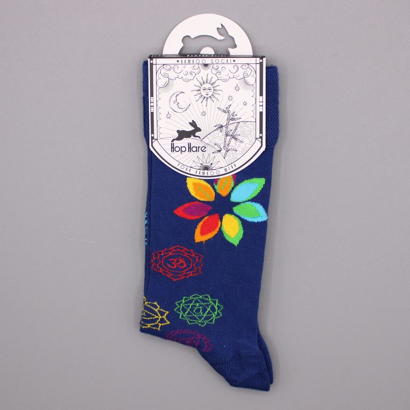 Hop Hare Bambussocken (36-40) - Regenbogen-Chakra