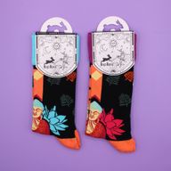 Hop Hare Bambussocken  (36-40) - Blauer Buddha und Lotus