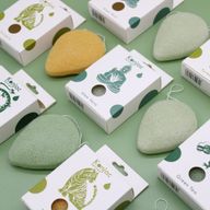 Tropfenförmiger Konjac-Schwamm -Aloe Vera - Heilung